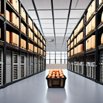 A diversified REITs portfolio showcasing different sectors like office buildings, retail spaces, warehouses, and data centers, emphasizing the concept of not putting all eggs in one basket.
