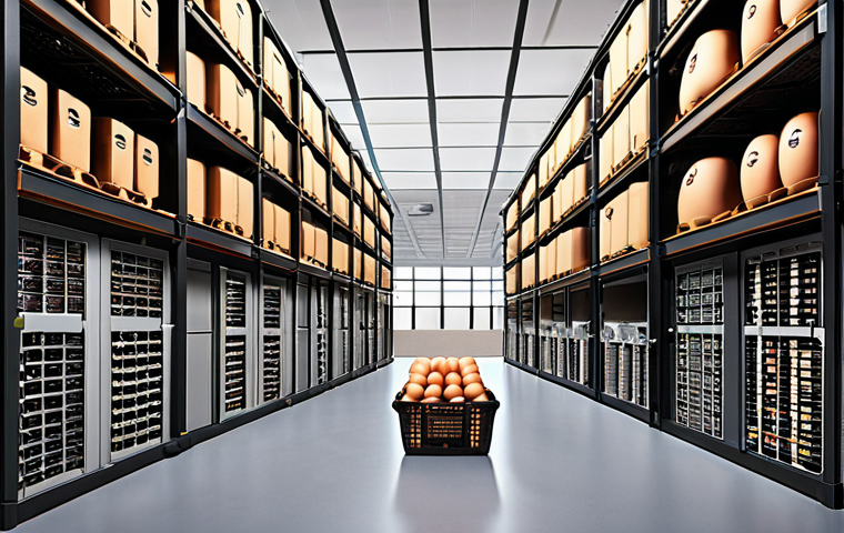 A diversified REITs portfolio showcasing different sectors like office buildings, retail spaces, warehouses, and data centers, emphasizing the concept of not putting all eggs in one basket.